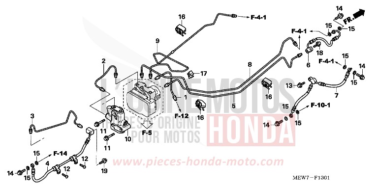 BRAKE LINES/PCV. (ABS) for Deauville ABS BLOOM RED METALLIC (R319) from 2010